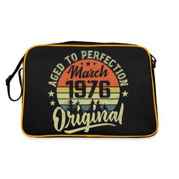 Rétro Mars 1976 Cadeau Mars 1976 Né en Mars 1976 - Sac Retro - noir/or - Dos