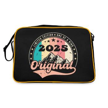 Geburtstagsgeschenk 2025 Frauen | Jahrgang 2025 - Retro Tasche - Schwarz/Gold - Hinten