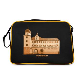 Rosenheim Museum Oberbayern Alpenvorland Bayern - Retro Tasche - Schwarz/Gold - Hinten