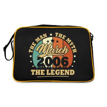 Mars 2006, 17 Ans Anniversaire garçons et filles - Sac Retro - noir/or - Dos