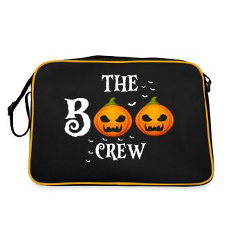 The BOO Crew Funny Halloween Pumpkin T-Shirt - Retro Tasche - Schwarz/Gold - Hinten