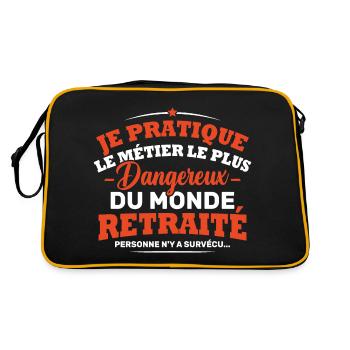 le métier le plus dangereux du monde retraite - Sac Retro - noir/or - Dos