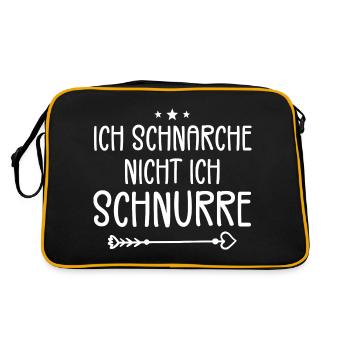 Ich Schnarche Nicht Ich Schnurre - Sac Retro - noir/or - Dos