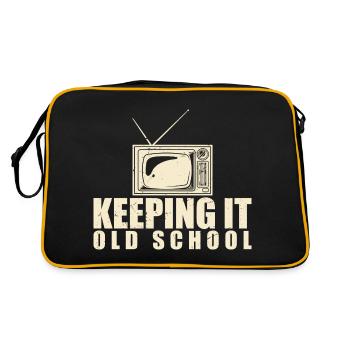 Bleiben Sie in der alten Schule - Retro Tasche - Schwarz/Gold - Hinten