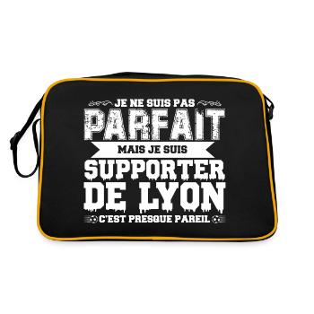 Je ne suis pas parfait mais je supporte Lyon - Sac Retro - noir/or - Dos