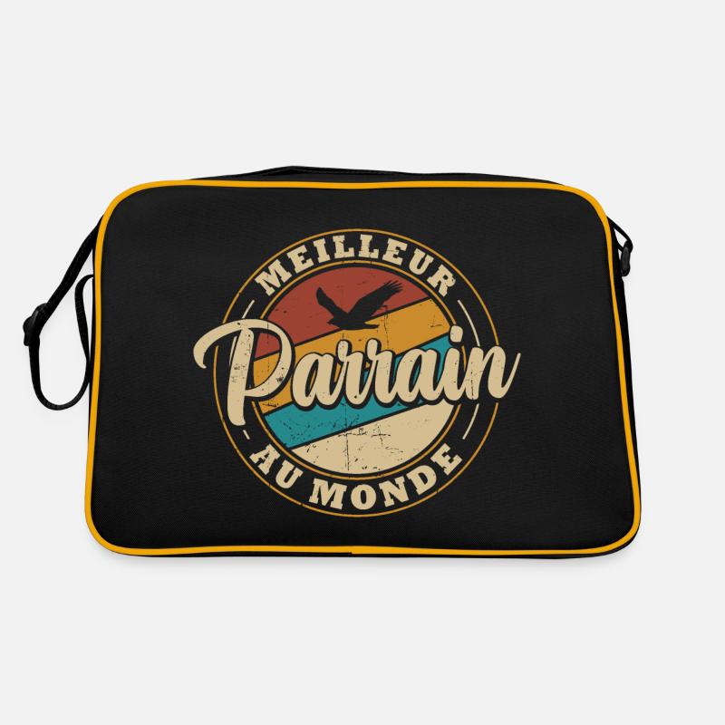 Meilleur parrain au monde - Sac Retro - noir/or