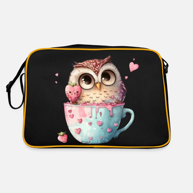 Eule Eulen Retro Tasche
