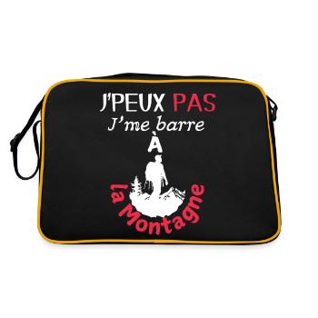 J'peux pas, j'me barre à la montagne - Sac Retro - noir/or - Dos