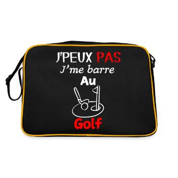 Passion Golf – I'm Out for Golf - Retro Bag - black/gold - Back