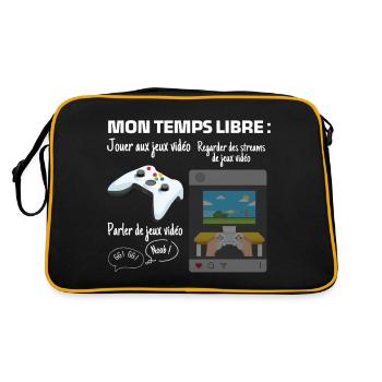 My free time: 100% gaming - Retro Bag - black/gold - Back