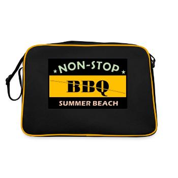 BBQ SUMMER BEACH - Retro Bag - black/gold - Back