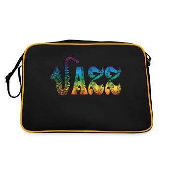 Jazz - Retro Tasche - Schwarz/Gold - Hinten