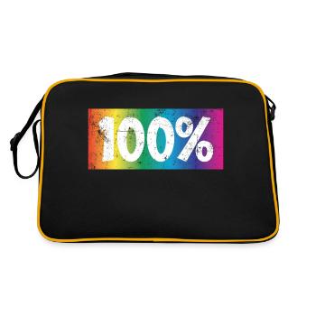100 % - Sac Retro - noir/or - Dos