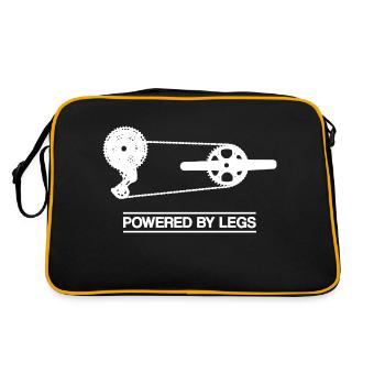 Powered by Legs – Road bike drive for cyclists - Retro Bag - black/gold - Back