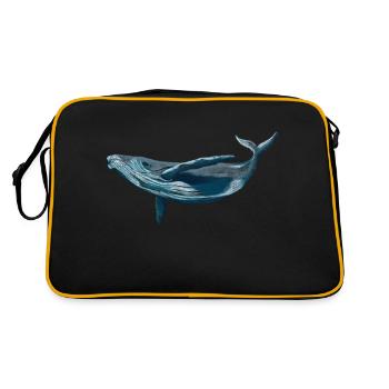 Sauvez l’océan, arrêtez la chasse à la baleine ! - Sac Retro - noir/or - Dos