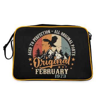 février 1973 - Né en février 1973 - Sac Retro - noir/or - Dos