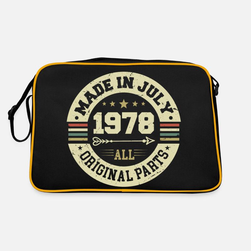 Juli 1978 Geburtstagsgeschenk 1978 I Made in July - Retro Tasche - Schwarz/Gold
