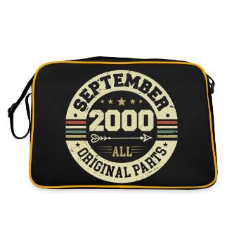 24th birthday 2000 Legendary since September 2000 - Retro Bag - black/gold - Back