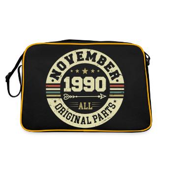 Millésime Novembre 1990 - Anniversaire Novembre 1990 - Sac Retro - noir/or - Dos