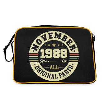 Millésime Novembre 1988 - Anniversaire Novembre 1988 - Sac Retro - noir/or - Dos