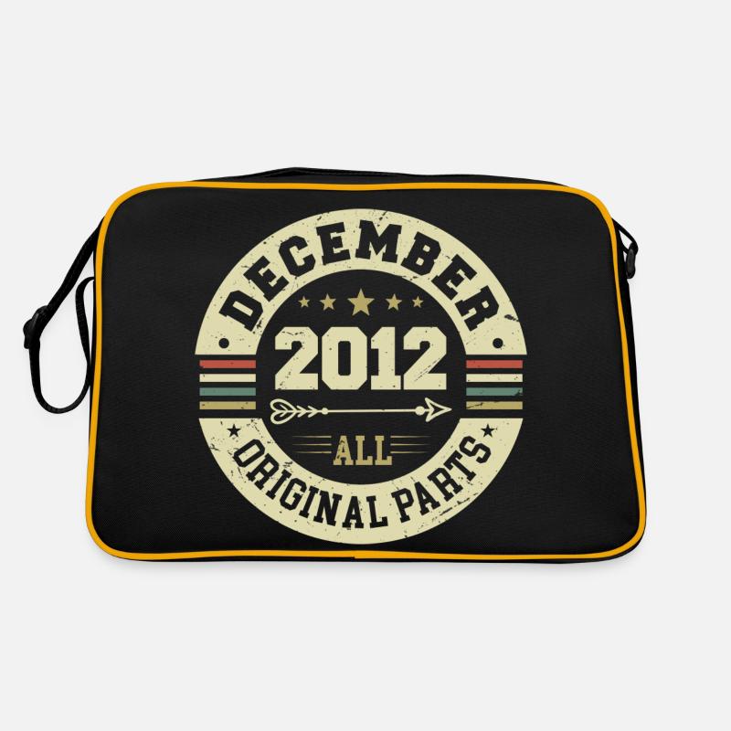 Légendes Anniversaire Décembre 2012 Naissance Cadeau - Sac Retro - noir/or