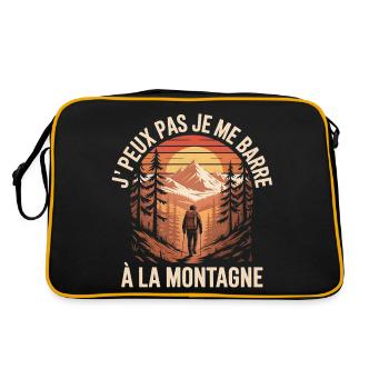 J’PEUX PAS JE ME BARRE À LA MONTAGNE - Sac Retro - noir/or - Dos