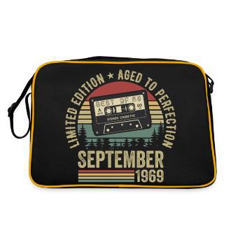 Né en septembre 1969 Millésime 1969 - Sac Retro - noir/or - Dos