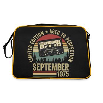 Né en septembre 1975 Millésime 1975 - Sac Retro - noir/or - Dos