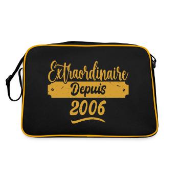 Extraordinaire Depuis 2006 | Cadeau Anniversaire - Sac Retro - noir/or - Dos