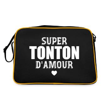 Super tonton d'amour - Sac Retro - noir/or - Dos