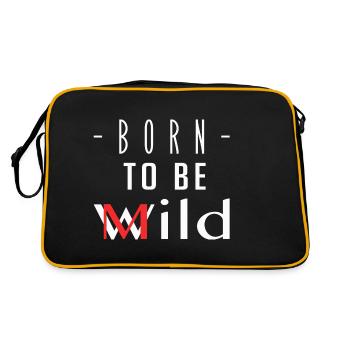 Geboren, um mild zu sein - Retro Tasche - Schwarz/Gold - Hinten