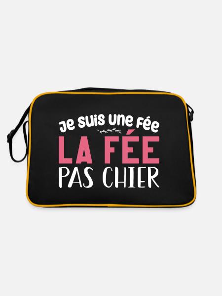 Je Suis Une Fée, La Fée Pas Chier - Sac Retro - noir/or - Dos