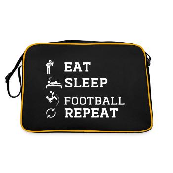 Grappige Voetbalshirt - Retro Tasche - Schwarz/Gold - Hinten