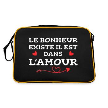 Le bonheur existe il est dans l'amour - Sac Retro - noir/or - Dos
