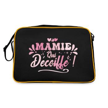 Meilleure Mamie Qui Décoiffe, Idée Cadeau Mamie - Sac Retro - noir/or - Dos