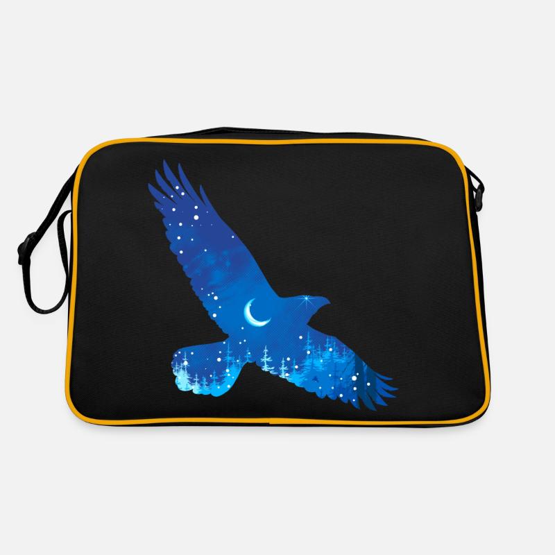 Sternenhimmel Vogel Retro Tasche