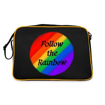 Follow the rainbow - Retro Bag - black/gold - Back