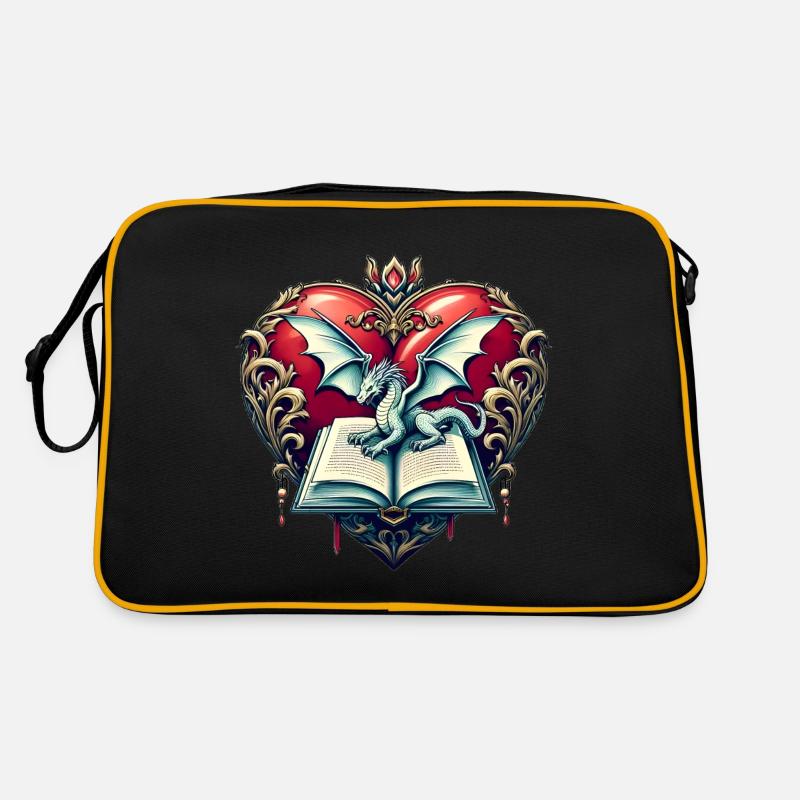 Das Herz von ZILANT - Retro Tasche - Schwarz/Gold