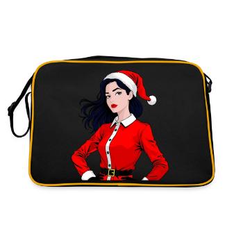 weihnachtsfrau Weihnachten female mrs. santa clara - Sac Retro - noir/or - Dos