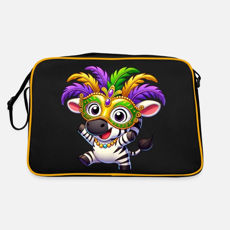 Mardi Gras Zebra Mask Carnival Disguise Retro Bag