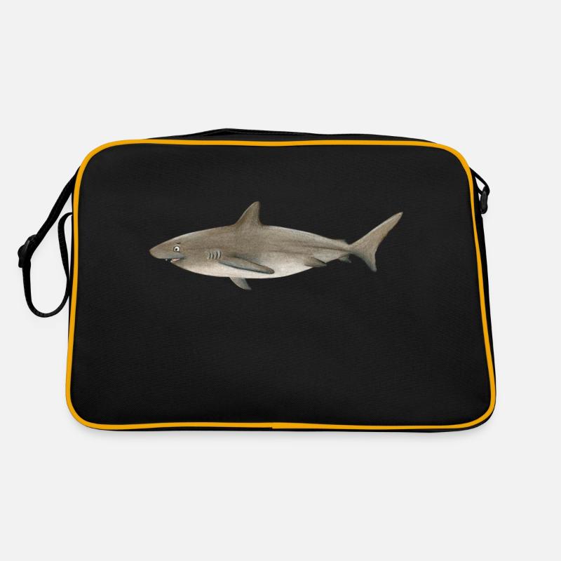Bronzehai - Retro Tasche - Schwarz/Gold