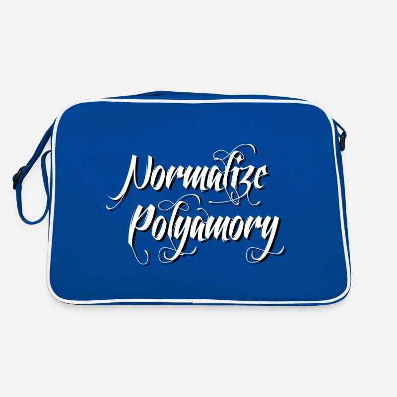 Normalize Polyamory | Polyamorous *blackwhite" Retro Bag