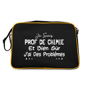 Je suis prof de chimie - Sac Retro - noir/or - Dos