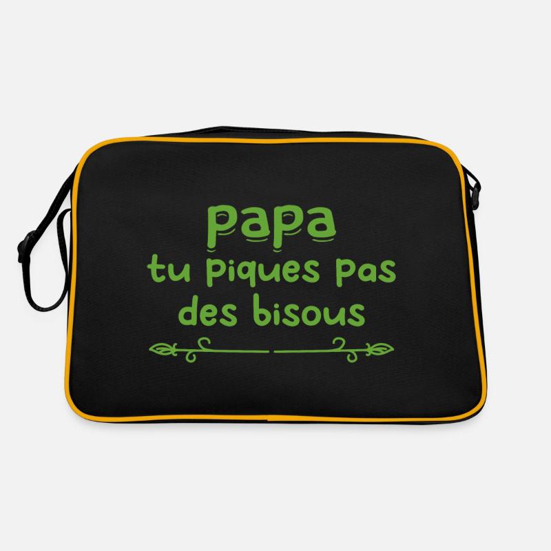 papa tu piques pas des bisous Sac Retro