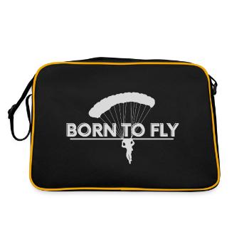 Né pour voler, parachute - Sac Retro - noir/or - Dos