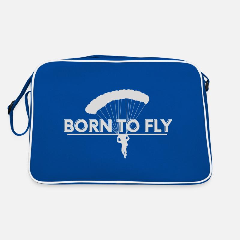 Geboren, um zu fliegen, Fallschirm Retro Tasche