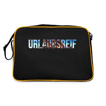 Urlaubsreif - Retro Tasche - Schwarz/Gold - Hinten