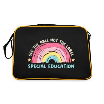 See The Able Not The Label Special Education - Retro Bag - black/gold - Back