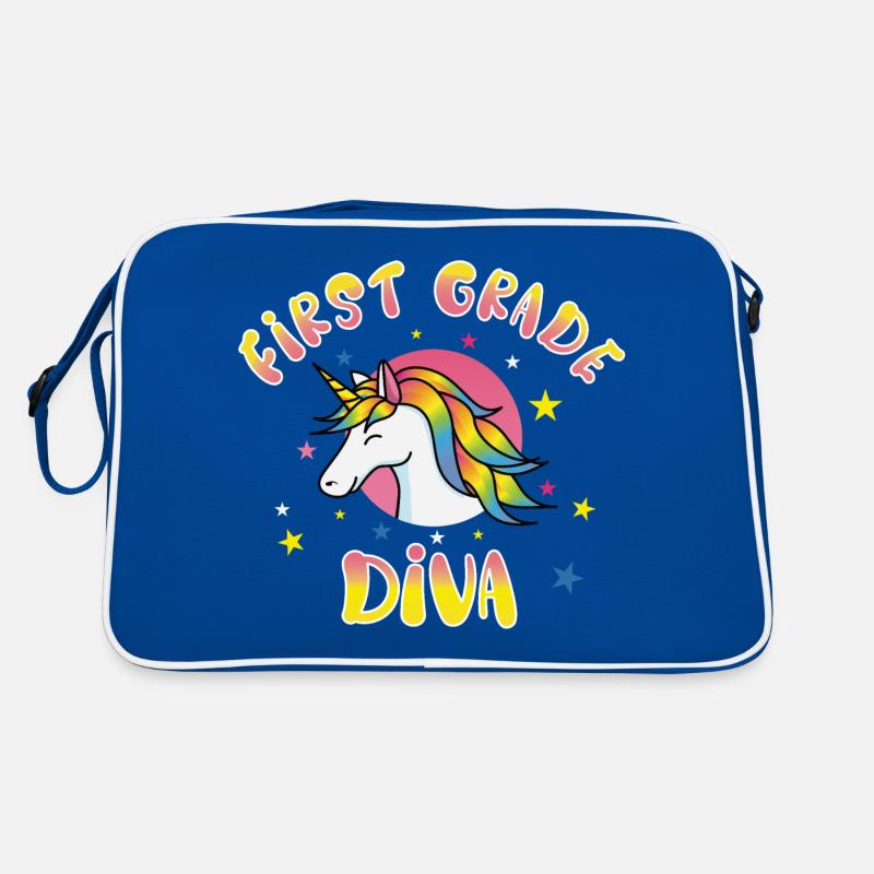 First Grade Diva Unicorn Enrollment Gift Retro Bag