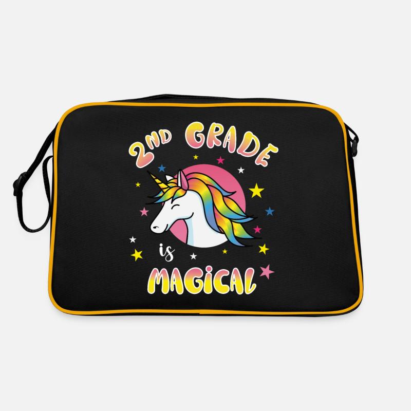 2nd Grade Is Magical Unicorn School Gift Retro Bag